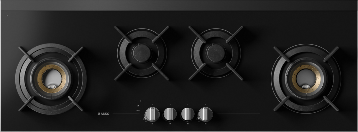 HG8144BGB1 Gas Hob Black Glass 538.60.786