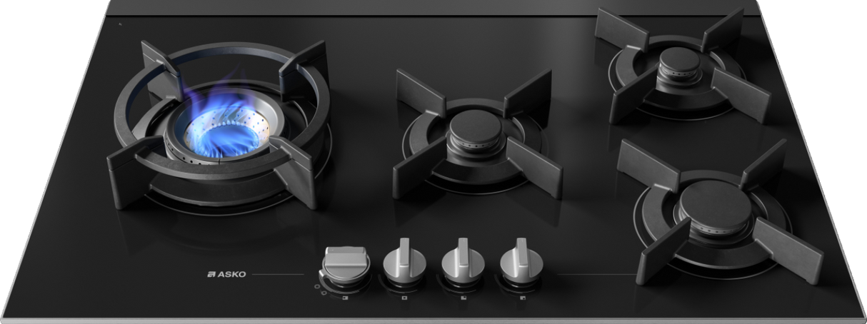 HG8843BGB1 4 Burner Gas Hob 80cm Black Glass 538.60.788