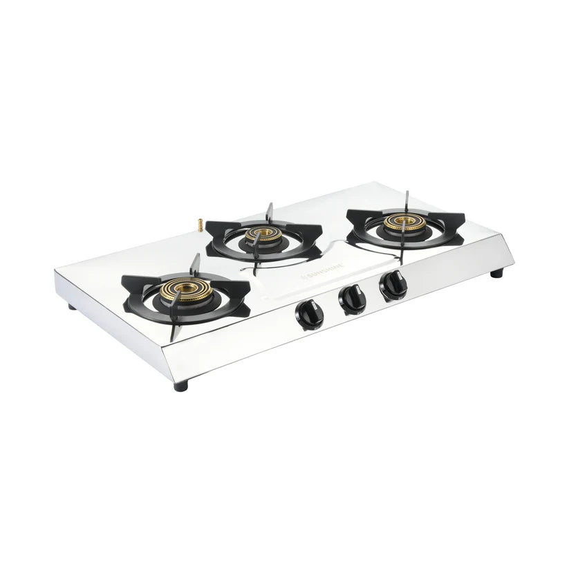 Magistic Three Burner Stainless Steel Gas Stove Manual Ignition