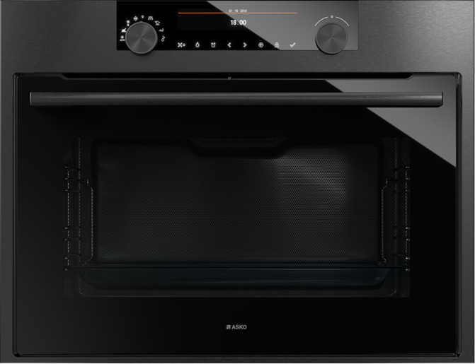 OM8487B Built-In Solo Microwave Oven Black Stainless Steel 538.60.250