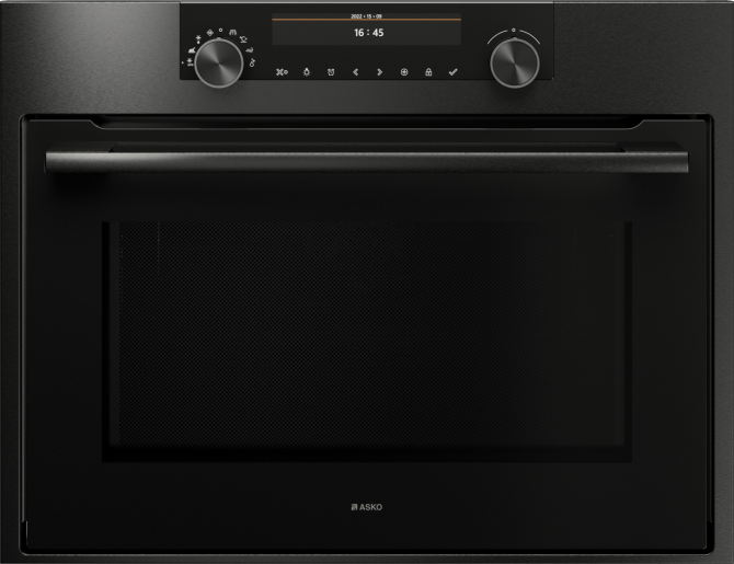 OM8487B Built-In Solo Microwave Oven Black Stainless Steel 538.60.250