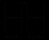 HI1655G 4 Zone Induction Hob 64cm Easy Dial 538.60.566