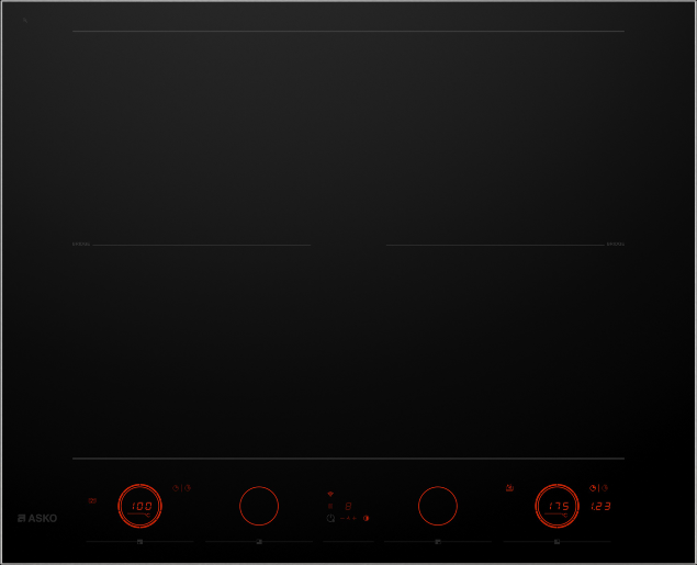 HID654GC 4 Zone Induction Hob 65cm Celsius Cooking 538.60.754