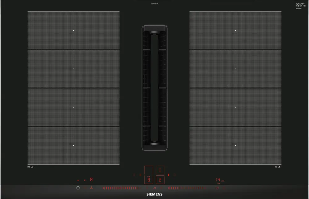 iQ700 Induction hob with integrated ventilation system 80 cm surface mount with frame EX875LX67E