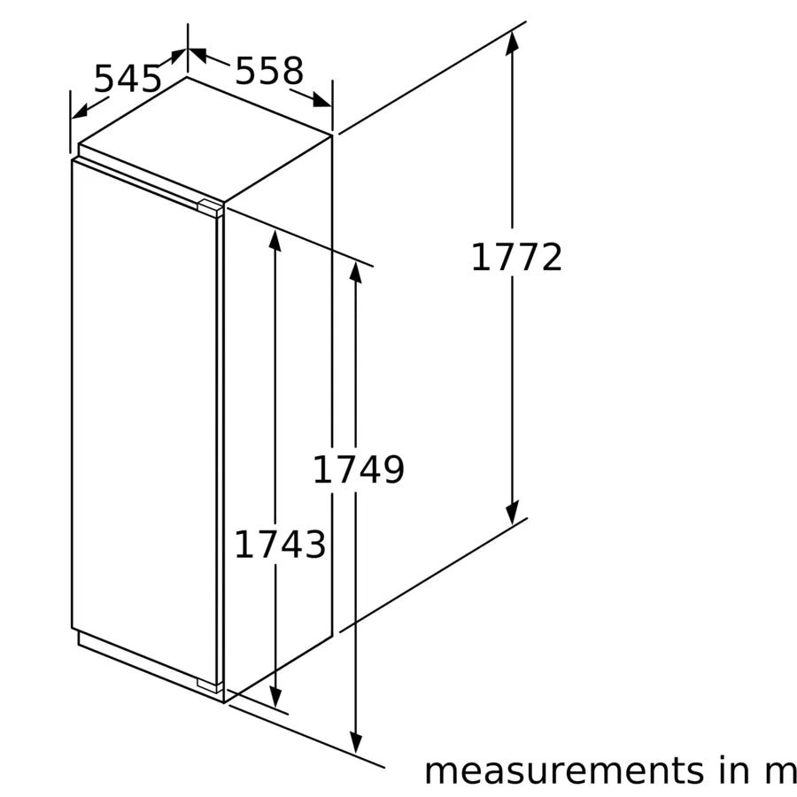 iQ700 KI81FHD30I Built-in Fridge 289L – 177.2 cm, Soft Close Hinge, hyperFresh, Home Connect