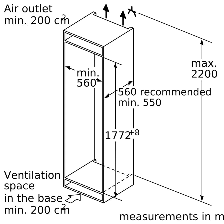 iQ700 GI81NHD30I Built-in Freezer 212L – 177.2 cm, noFrost, varioZone, Home Connect