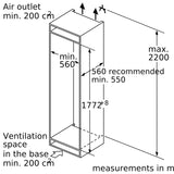 iQ700 GI81NHD30I Built-in Freezer 212L – 177.2 cm, noFrost, varioZone, Home Connect