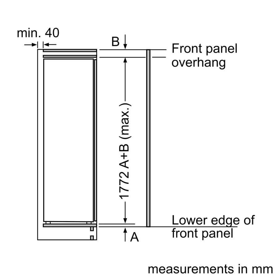 iQ700 KI81FHD30I Built-in Fridge 289L – 177.2 cm, Soft Close Hinge, hyperFresh, Home Connect