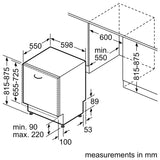 Built-In Dishwasher Series 6 SMV6HMX01I with 15 Place Settings