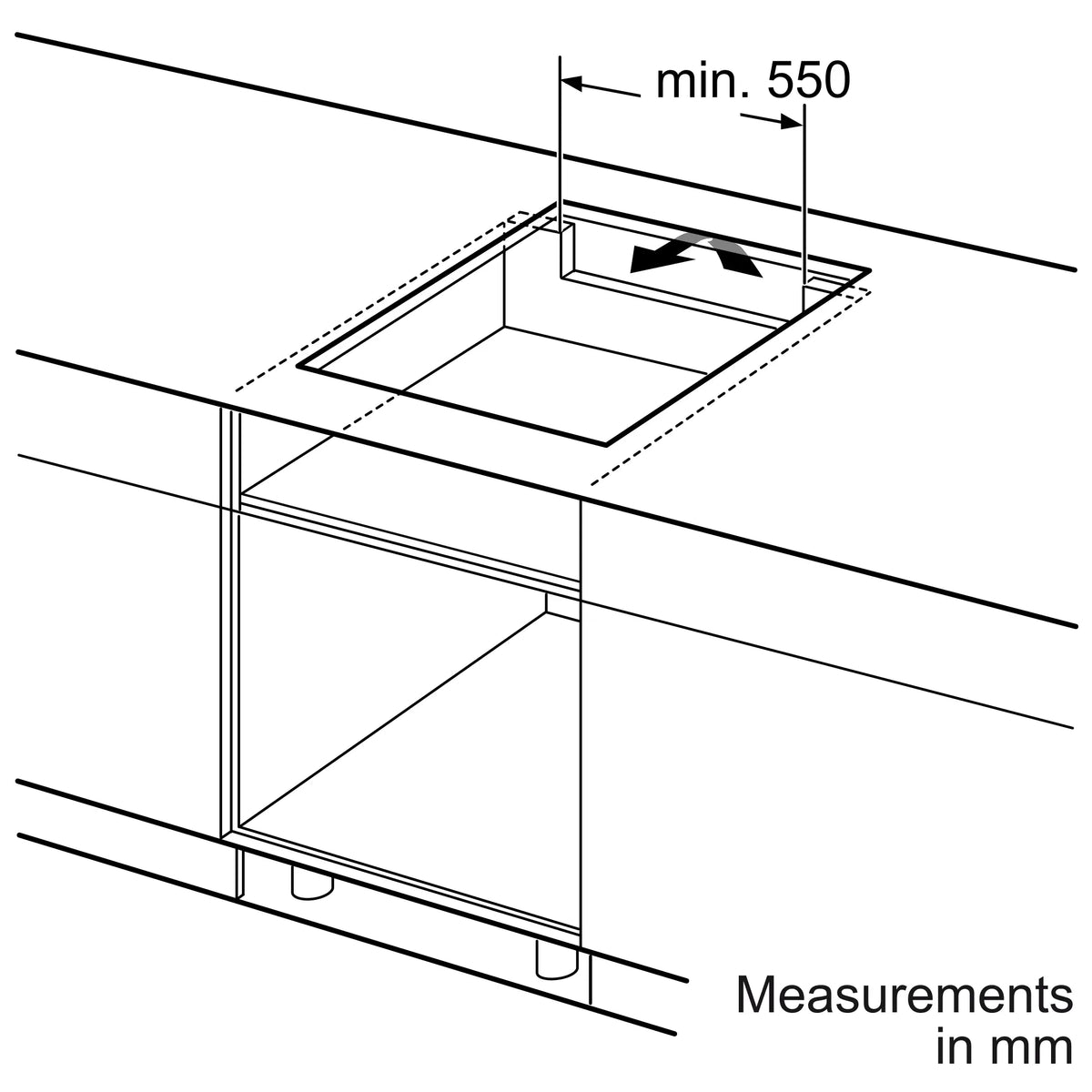 Series 4 Induction hob 60 cm surface mount without frame PIE63KBB5E