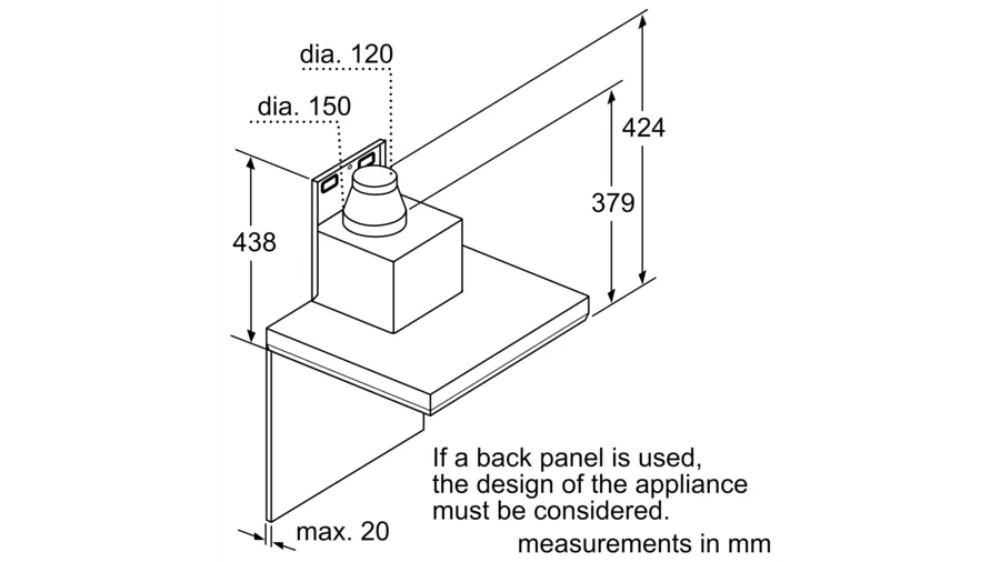 Series 6 Wall-Mounted Cooker Hood 90 cm Stainless Steel DWB97LM50I