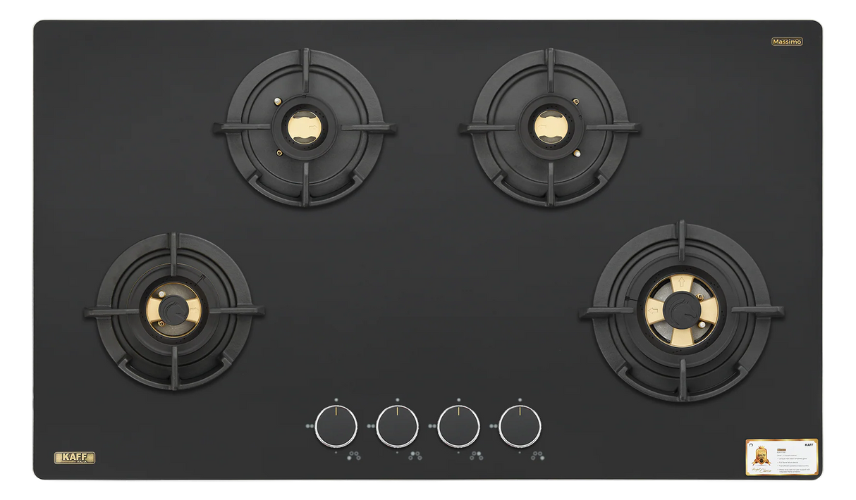 MSM 94 DF Built In Hob 90 cm Frosted Black Glass with Concealed Burners