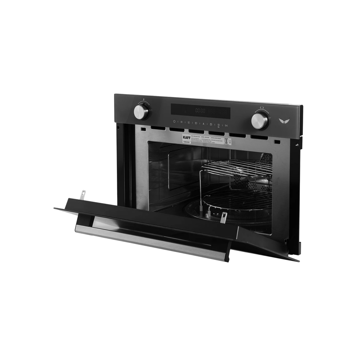 MW 34 G6F B Built-in Microwave Oven – 34L, Convection + Grill + Microwave Combo, Touch & Pop-up Knob, Black Glass Finish