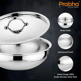 Magnum Flat Bottom Hammered Tasla Without Lid – 3.4L, 26cm