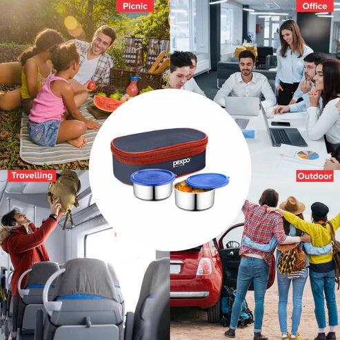 Pexpo Nano Steel Lunch box blue 250