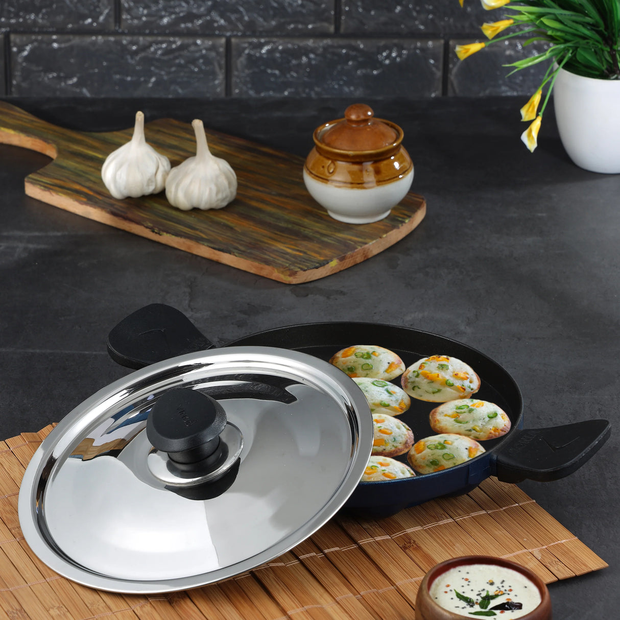 Zest non stick Double handle Paniyarakal, Appe Pan, Appam Patra