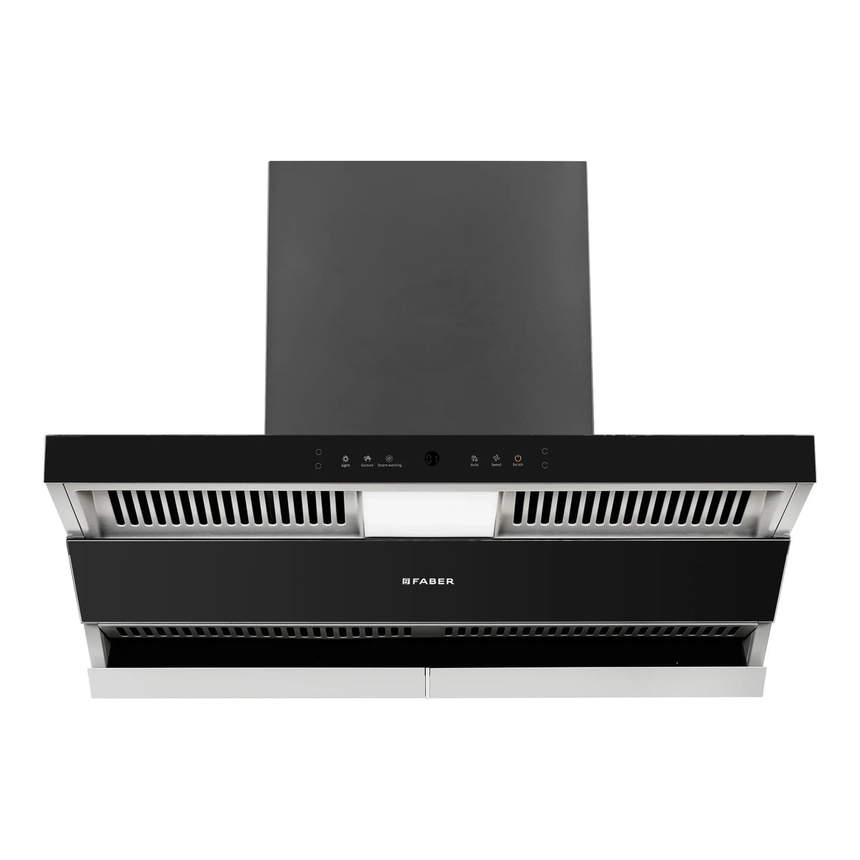 HOOD THUNDER STORM FL SW SC BK 90 Wall Mounted Chimney with 1800m³/hr Suction, Auto Steam Clean, Gesture & Touch Control - 330.0697.307