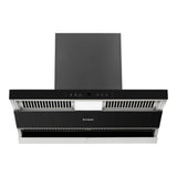 HOOD THUNDER STORM FL SW SC BK 90 Wall Mounted Chimney with 1800m³/hr Suction, Auto Steam Clean, Gesture & Touch Control - 330.0697.307