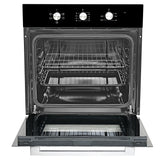 FBIO 80L 5F BK Built-In Electric Oven with 5 Cooking Functions & Black Glass Finish