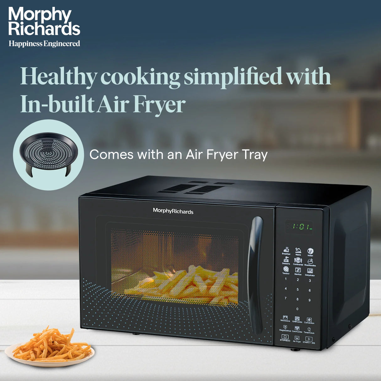 Air 23CGAD 23L Microwave Oven with in built Air fryer