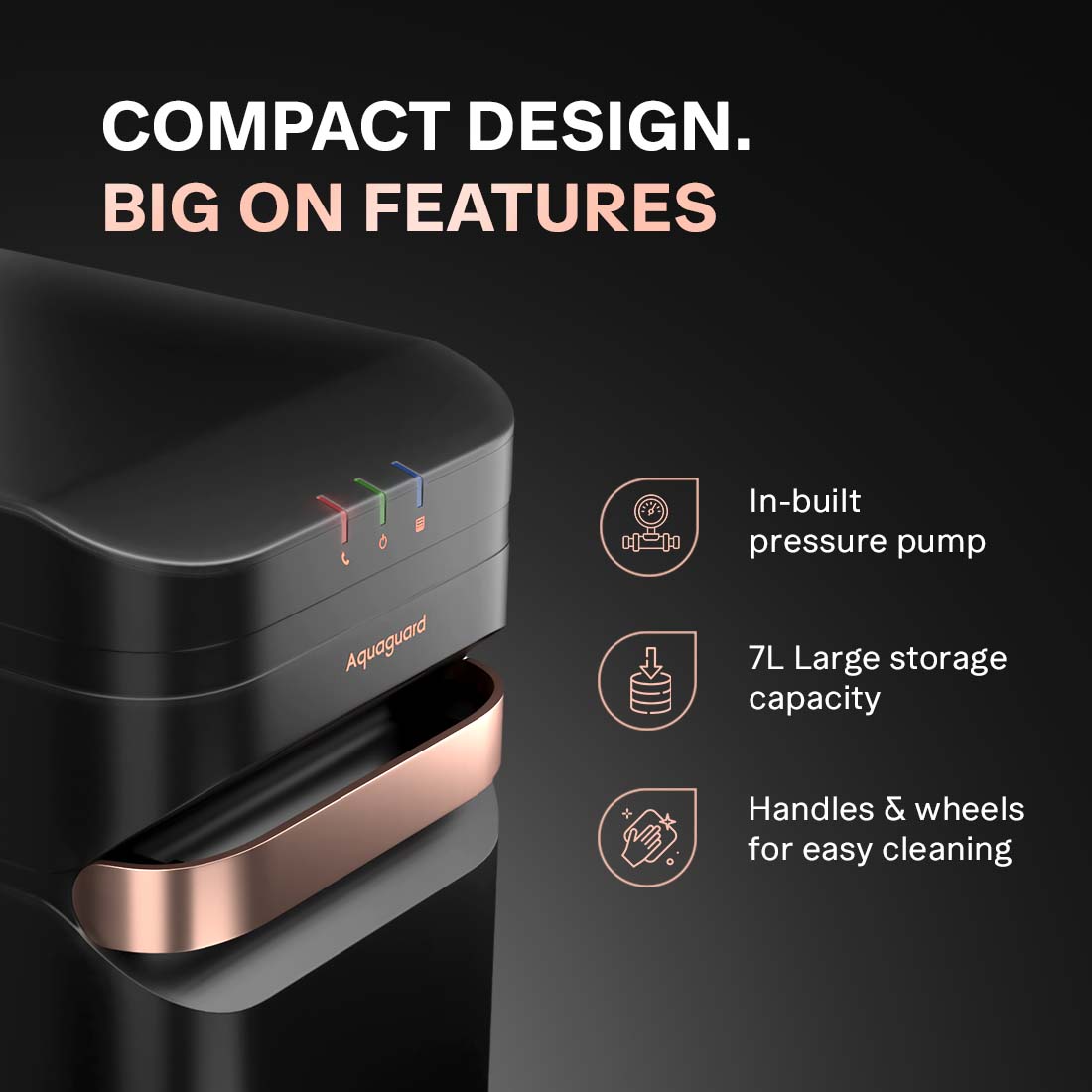 Aspire Designo 2X UTC UV + UF Water Purifier | 2 Year Filter Life | With Mega Sediment Filter