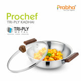 Prochef Kadhai With Lid – 2.2L, 22cm