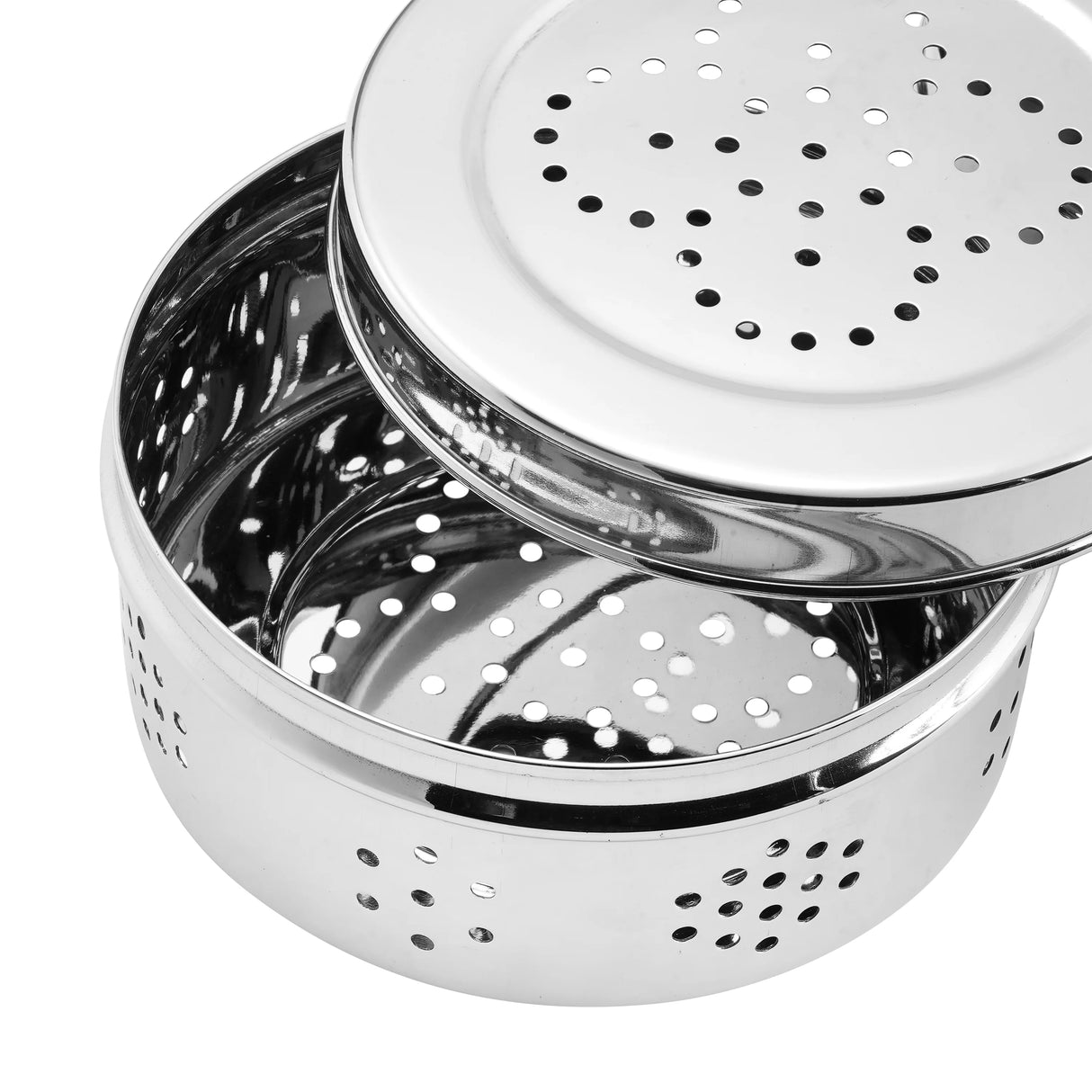 Sprouts Maker Box Stainless Steel - Set of 3 (400 ml + 550 ml + 800ml), Coriander Storage Container for Fridge with Air Ventilation, Sturdy & Durable, Herbs Container, Puri Dabba