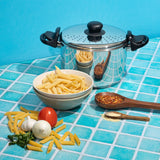Stainless Steel Pasta Pot and Rice Cooker with Strainer Lid - 4 Litre