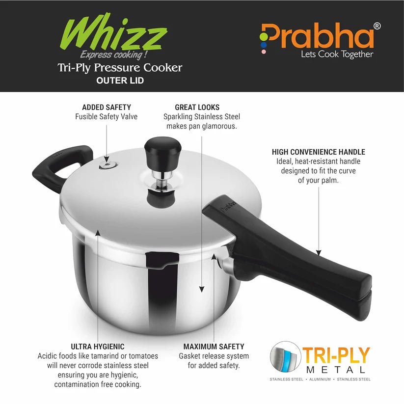 Triply Whizz Pressure Cooker – 6L