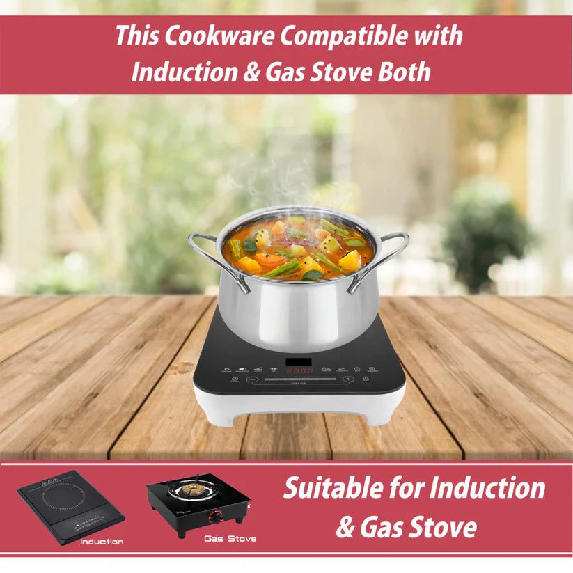IB Apple Handi With Steel Lid 2 Pcs (1.1L + 1.5L)