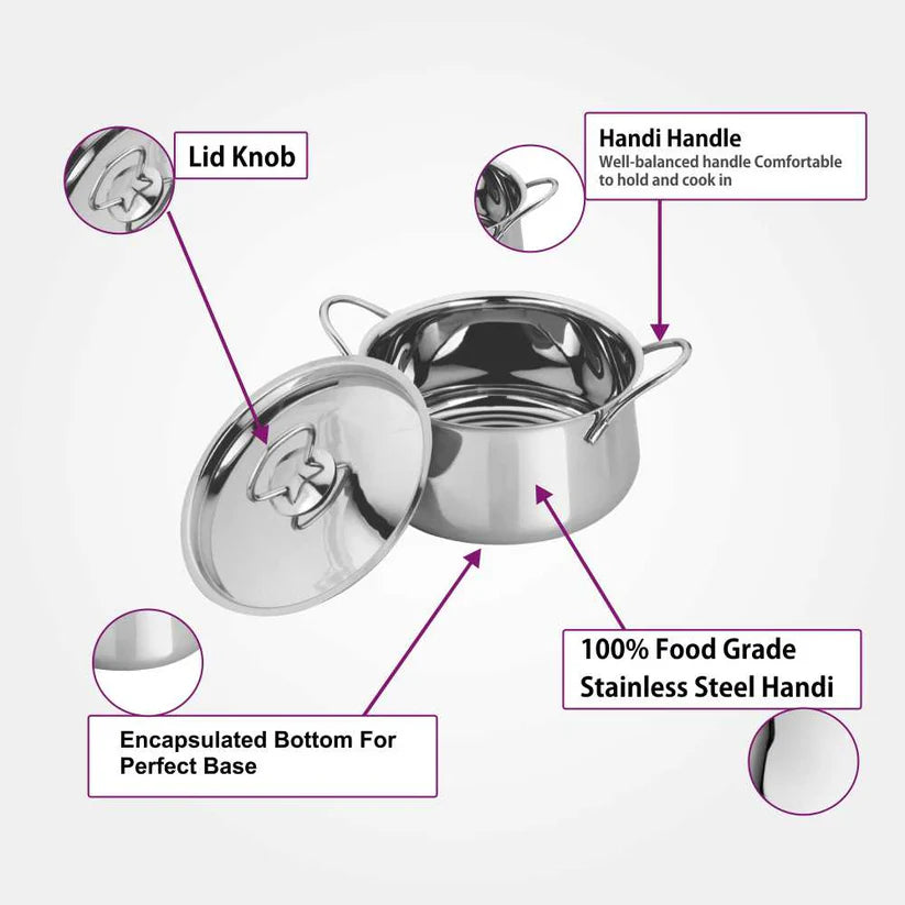 IB Apple Handi With Steel Lid 2 Pcs (1.1L + 1.5L)