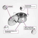 IB Apple Handi With Steel Lid 2 Pcs (1.1L + 1.5L)
