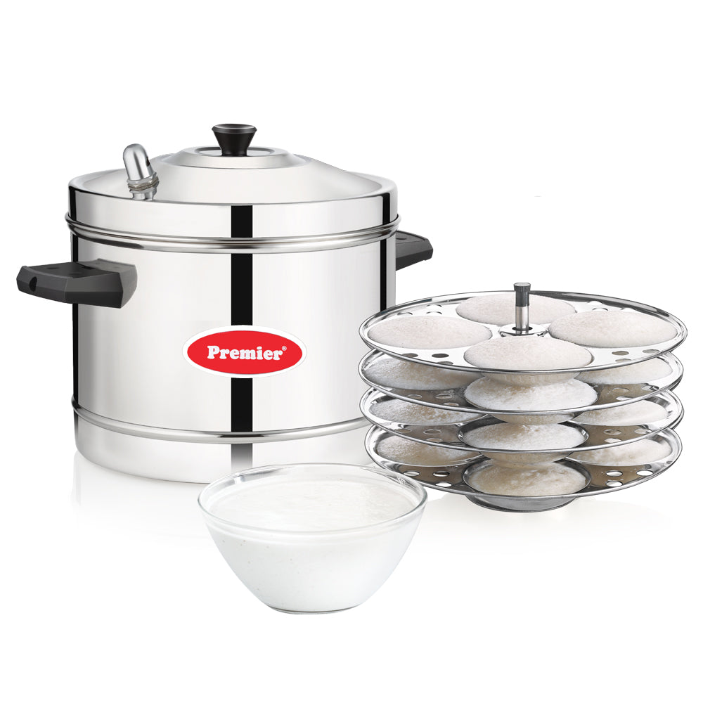 Premier Stainless Steel Induction Compatible Idly Cooker 4 Plates