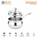 Triply Belly Saucepan With Lid – 4.8L, 22cm