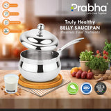 Triply Belly Saucepan With Lid – 4.8L, 22cm