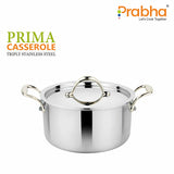 Prima Triply Casserole With Lid – 5.6L, 24cm