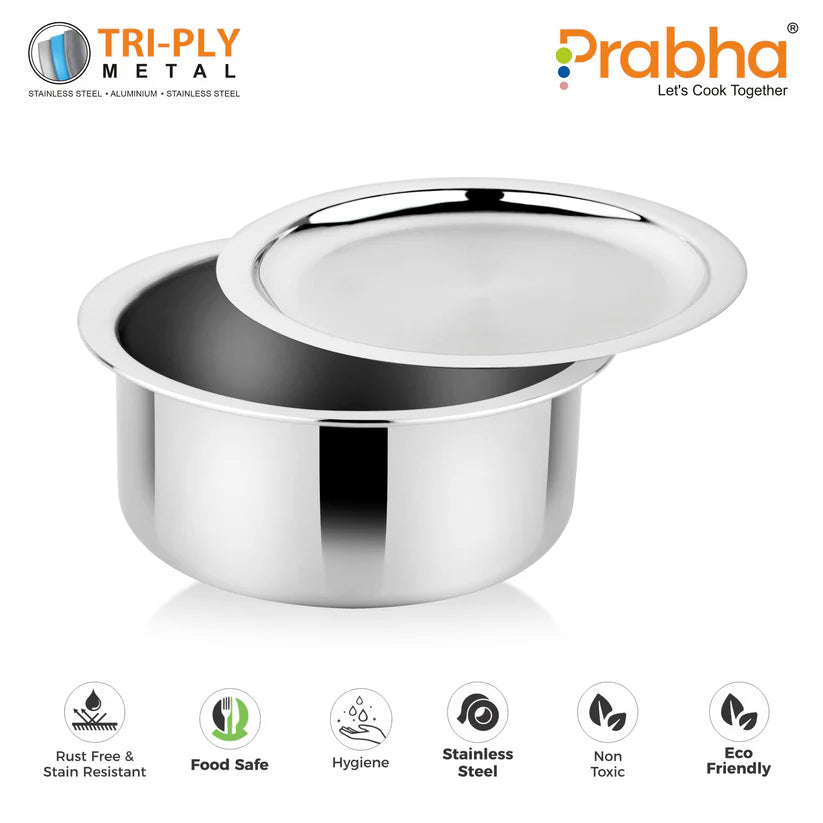Prima Triply Tope With Lid – 4.5L, 22cm
