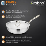 Prima Triply Wok With Lid – 5.5L, 30cm