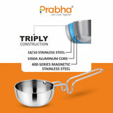Prima Triply Tadka Pan – 55ml, 12.5cm