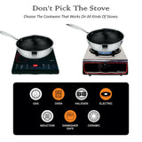 Tri-ply Hexa Cube Wok With Lid – 2.8L, 24cm