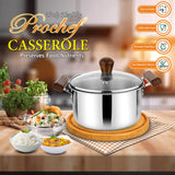 Prochef Casserole With Glass Lid – 3.2L, 20cm