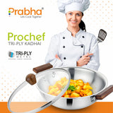 Prochef Kadhai With Lid – 2.2L, 22cm