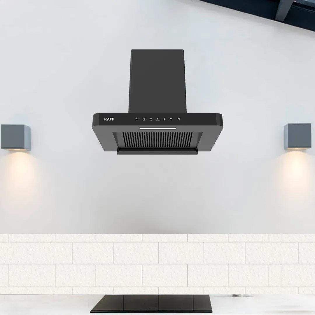 R-PRO DHC 75 cm Wall Mounted Chimney with Smart Auto Clean Technology, 1180 m³/h Airflow, Touch and Gesture Control, Filterless Design, Matt Black Finish