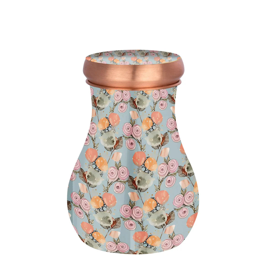 Rajwadi Designer Copper Carafe Wild Berries – 800 ml