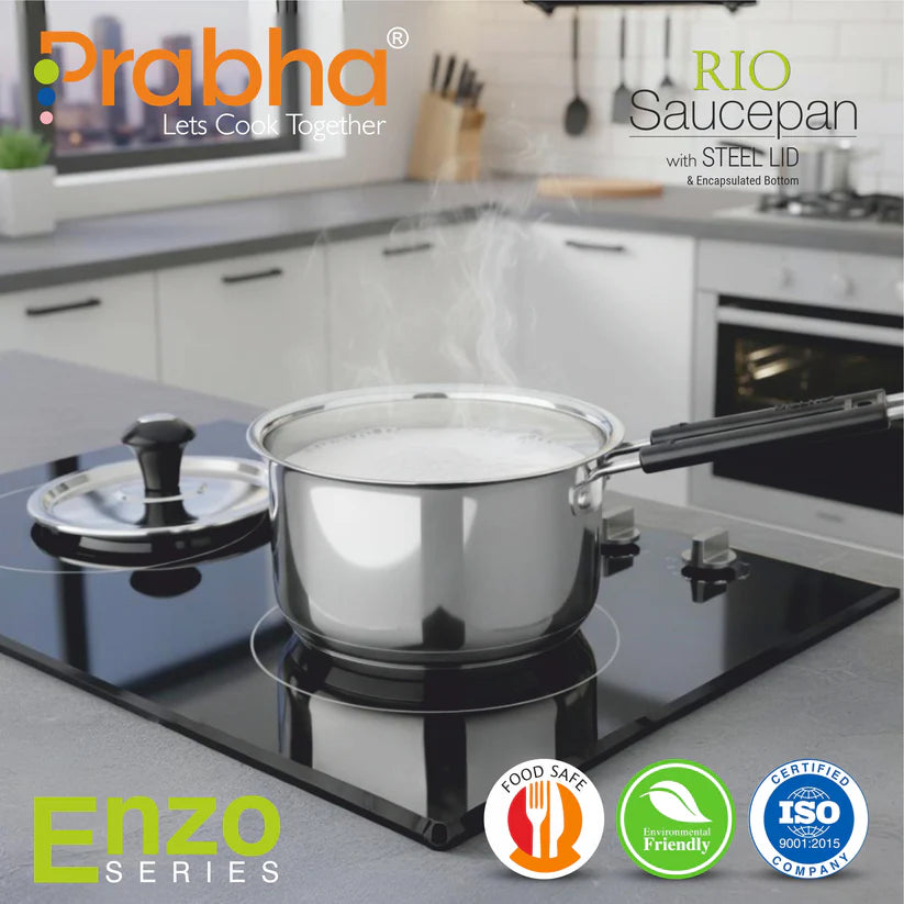 Rio IB Saucepan With Lid – 3.1L, 22cm