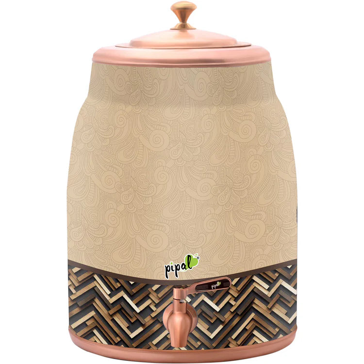 Pipal Rudra Printed Copper Matka 12000ml