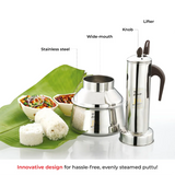 Stainless Steel South Indian Round Puttu Kudam Maker