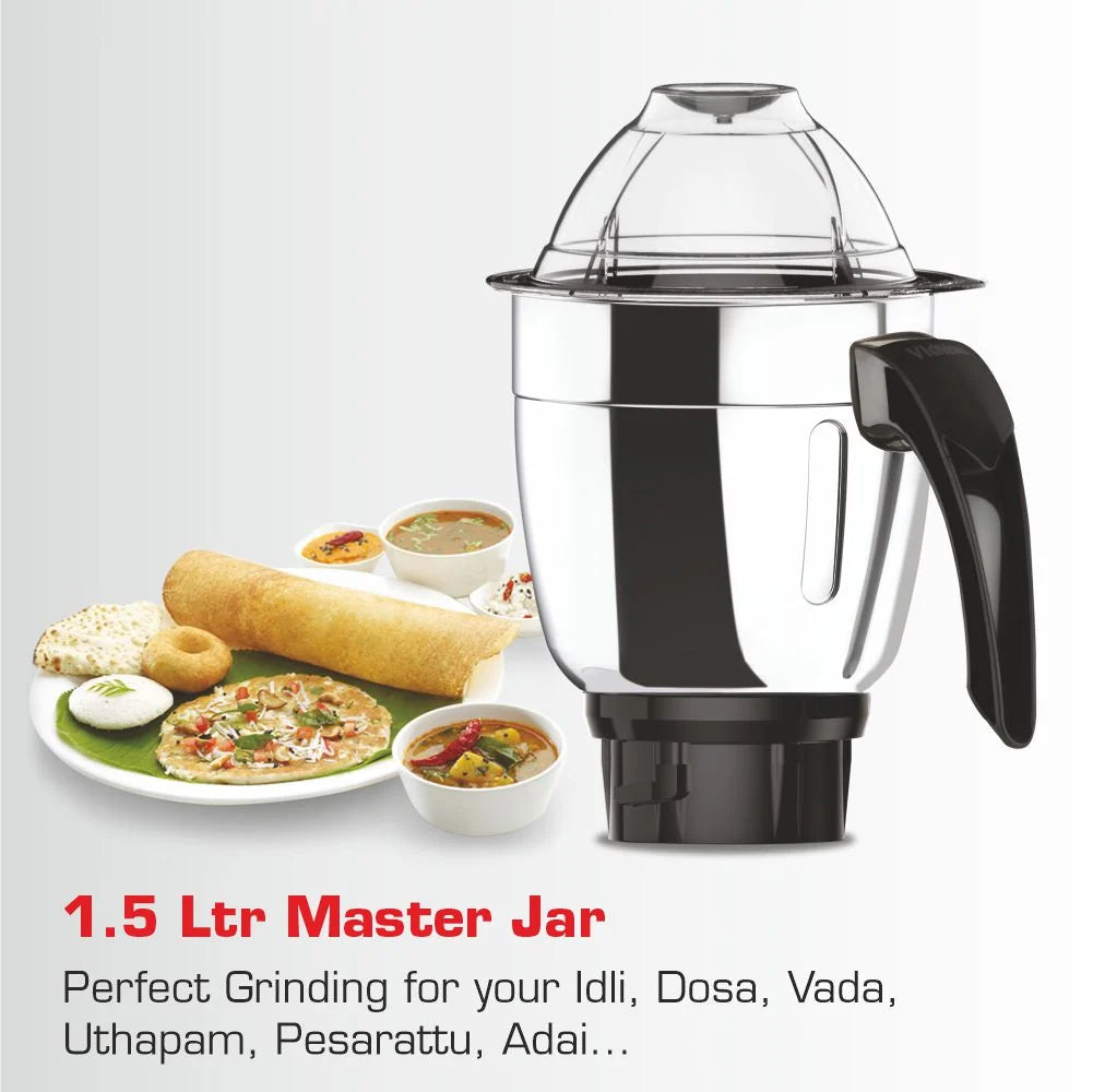 Eva Royal 750W Mixer Grinder with 3 Jars (Crimson Red)