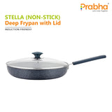 Stella Nonstick Deep Frypan With Glass Lid 1.7L, 24cm