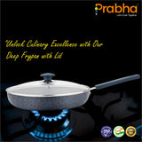 Stella Nonstick Deep Frypan With Glass Lid 1.7L, 24cm